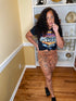 Got it -high waist biker shorts Leopard orange/Black